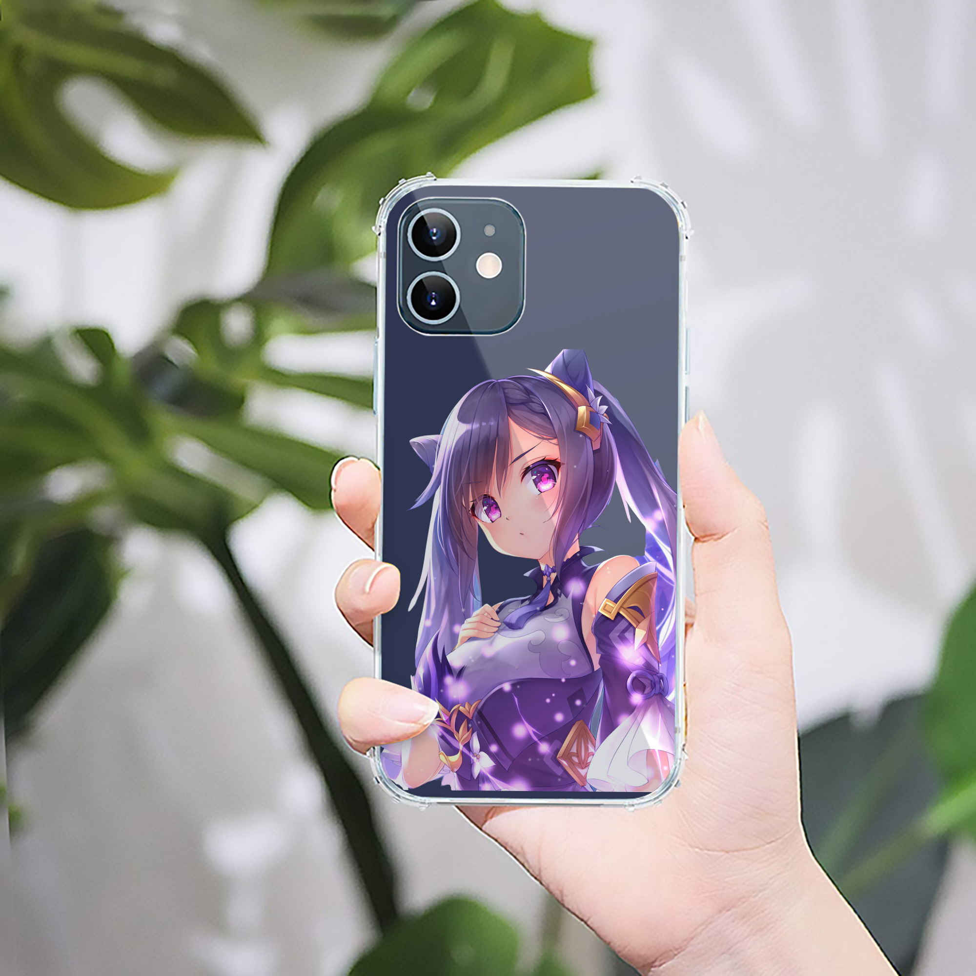 げんし神 刻晴 こくせい genshin Kokusei 【iPhone 12シリーズ対応】透明スマホケース（クリアソフトケース）